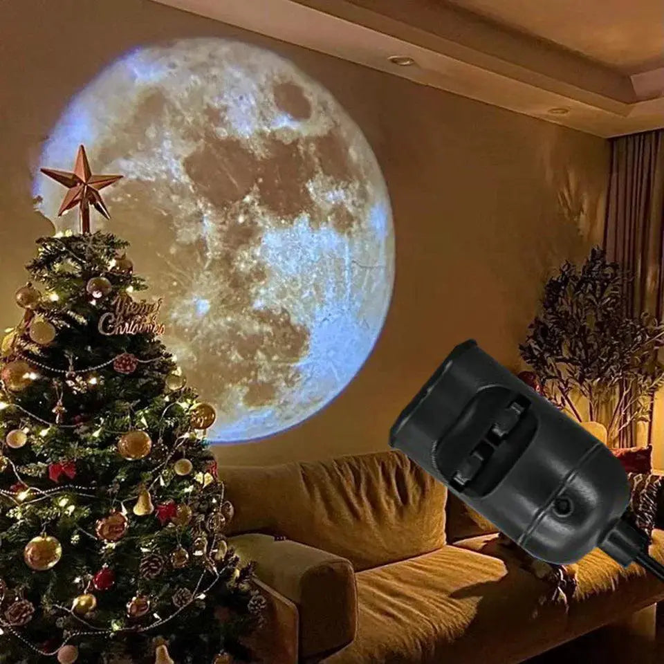 USB Galaxy Projector Lamp Double Lens Night Light Decor