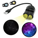 USB Galaxy Projector Lamp Double Lens Night Light Decor