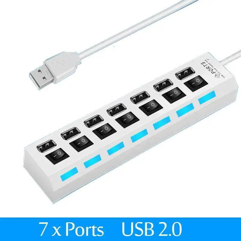USB Hub Multiport Splitter For Expanded Connectivity