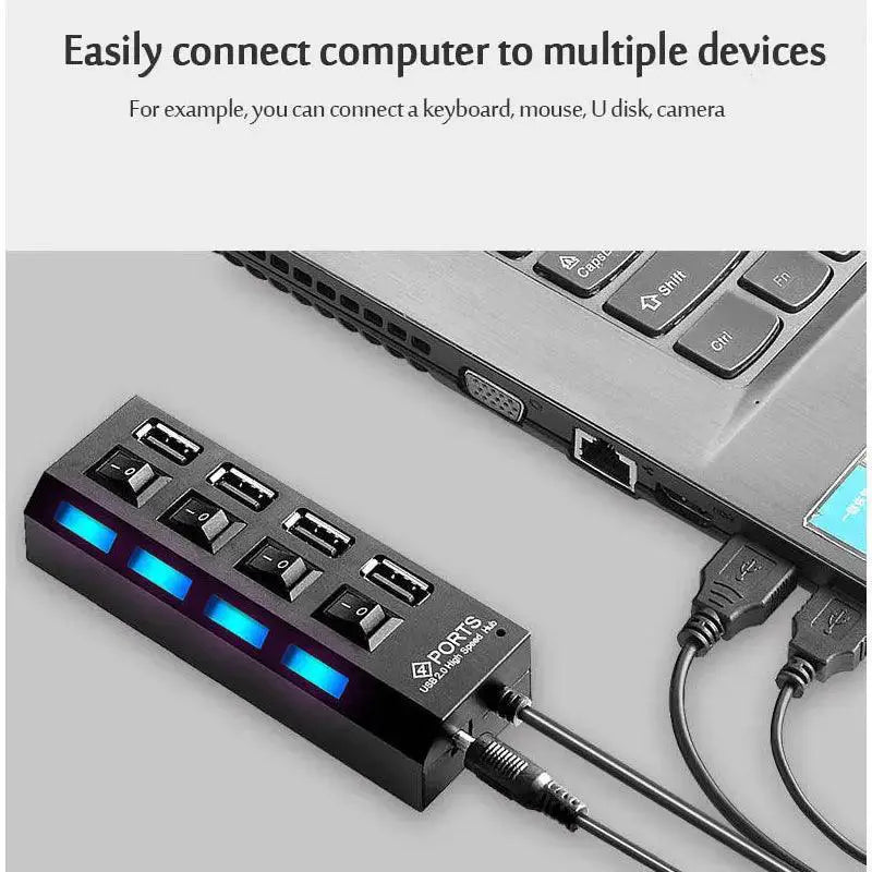 USB Hub Multiport Splitter For Expanded Connectivity