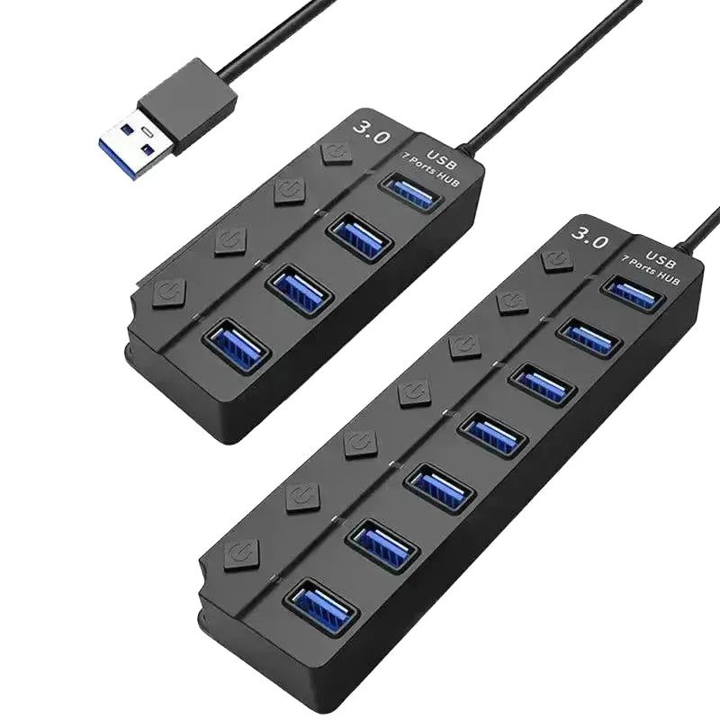 USB Hub with Switches for Office — product view 1