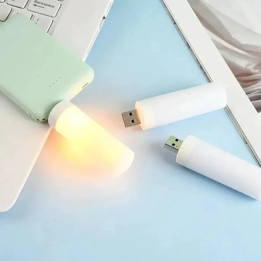 USB LED Atmosphere Light Flame Flashing Candle Lamp