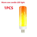 USB LED Candle Lamp for Vehicle Ambience