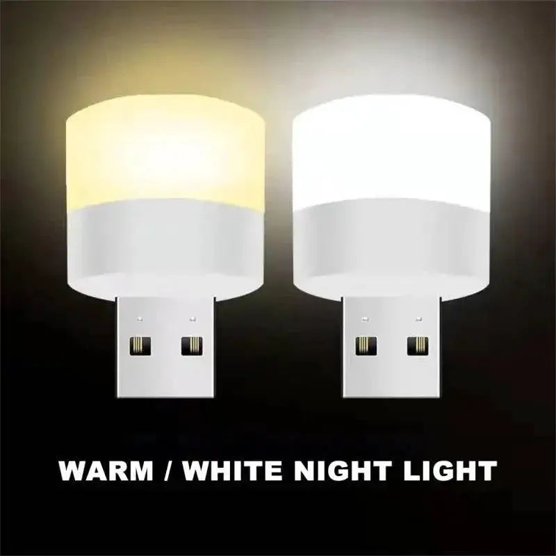 USB Night Light Mini LED USB Plug Lamp Power Bank Compact