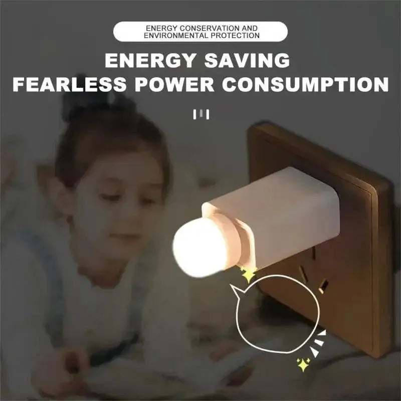 USB Night Light Mini LED USB Plug Lamp Power Bank Compact