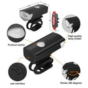 USB Rechargeable Bike Light Set for Ultimate Night Safety