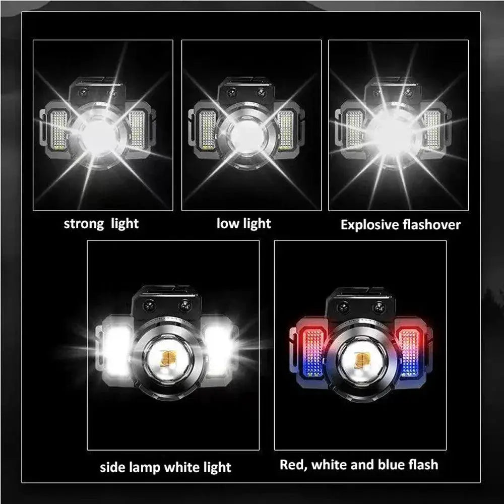 USB Rechargeable Headlamp 2000mAh Super Bright LED Light