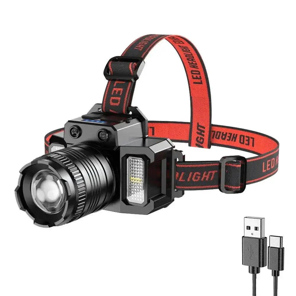 USB Rechargeable Headlamp 2000mAh Super Bright LED Light