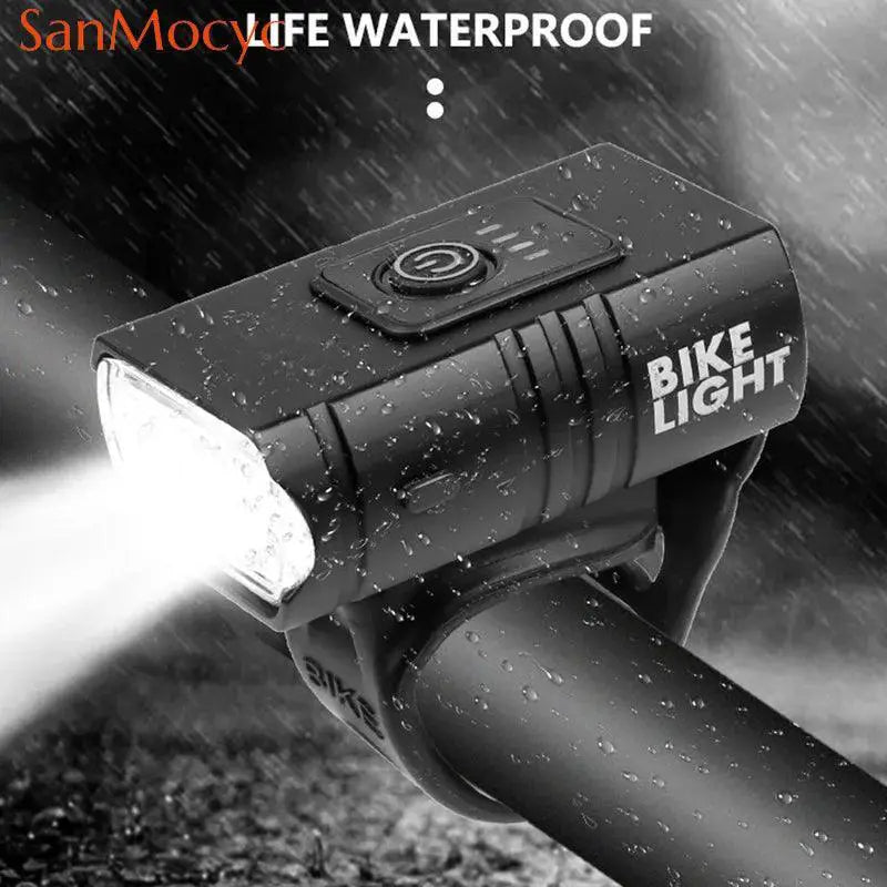 USB Rechargeable LED Bike Light Waterproof Versatile Battery
