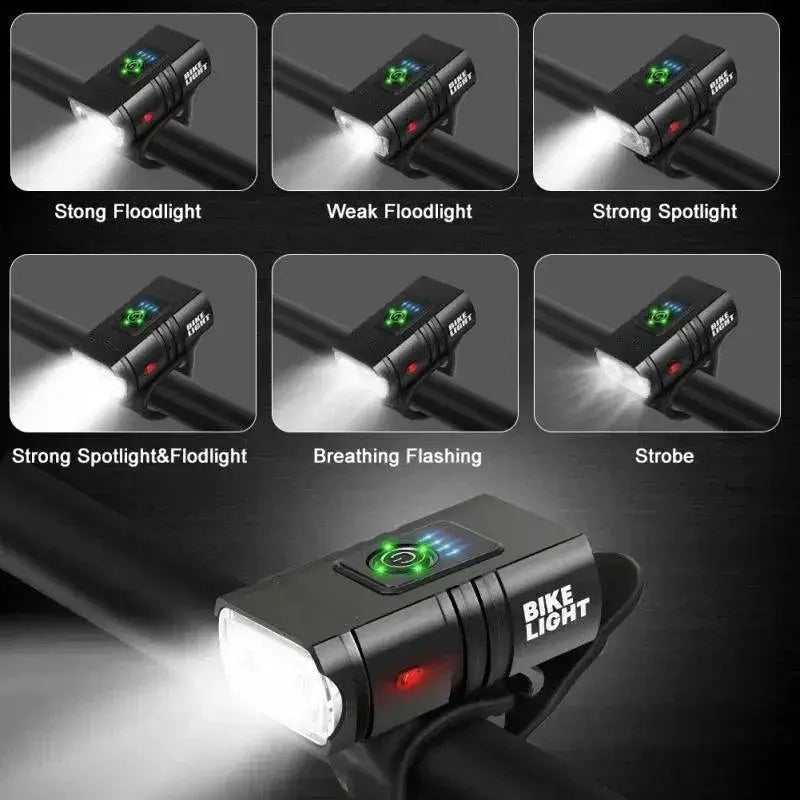 USB Rechargeable LED Bike Light Waterproof Versatile Battery