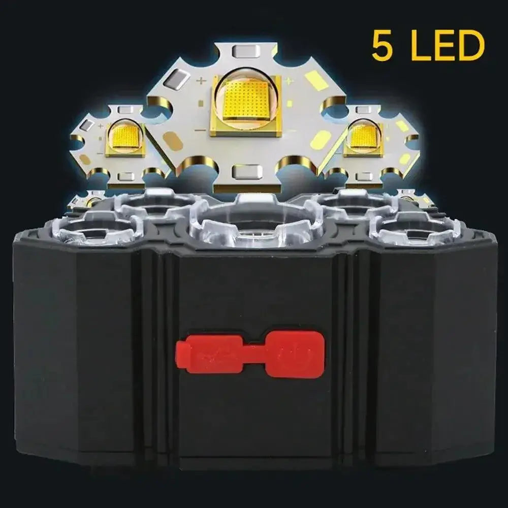USB Rechargeable LED Headlamp Outdoor Waterproof Lighting