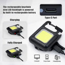 USB Rechargeable Mini Work Light Keychain Outdoor Essential
