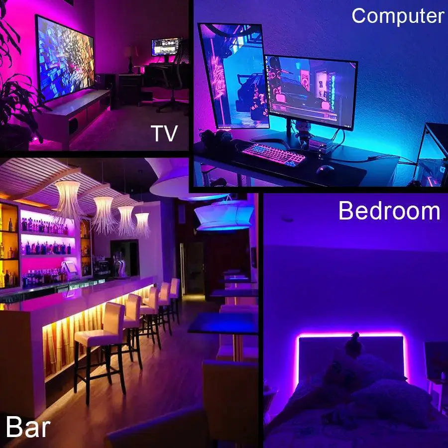 USB RGB Bluetooth LED Strip Lights for TV and Desktop