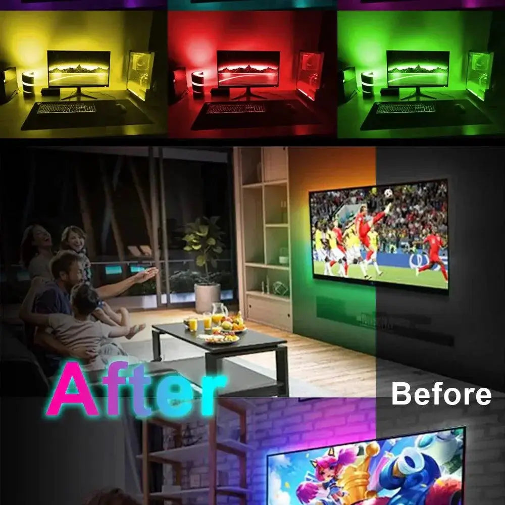 USB RGB Bluetooth LED Strip Lights for TV and Desktop
