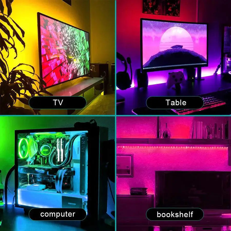 USB RGB Bluetooth LED Strip Lights for TV and Desktop