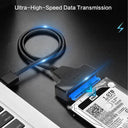 USB to SATA Cable Adapter High-Speed Transfer for HDDs