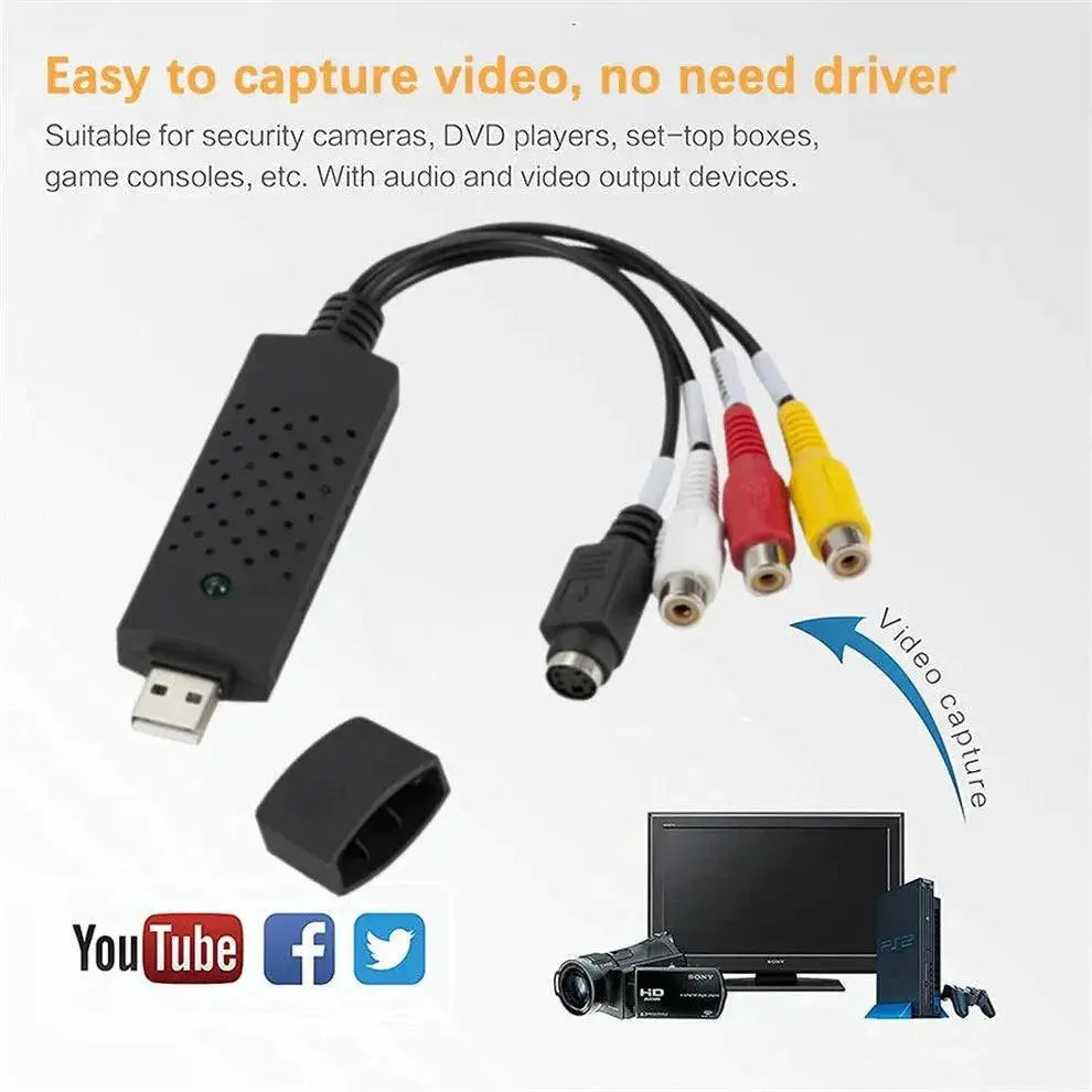 USB Video Capture Card For VHS To DVD Digitization