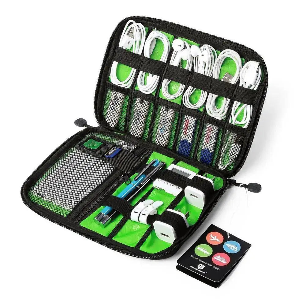 UTHAI HDD Cable Storage Bag Travel Organizer Compact
