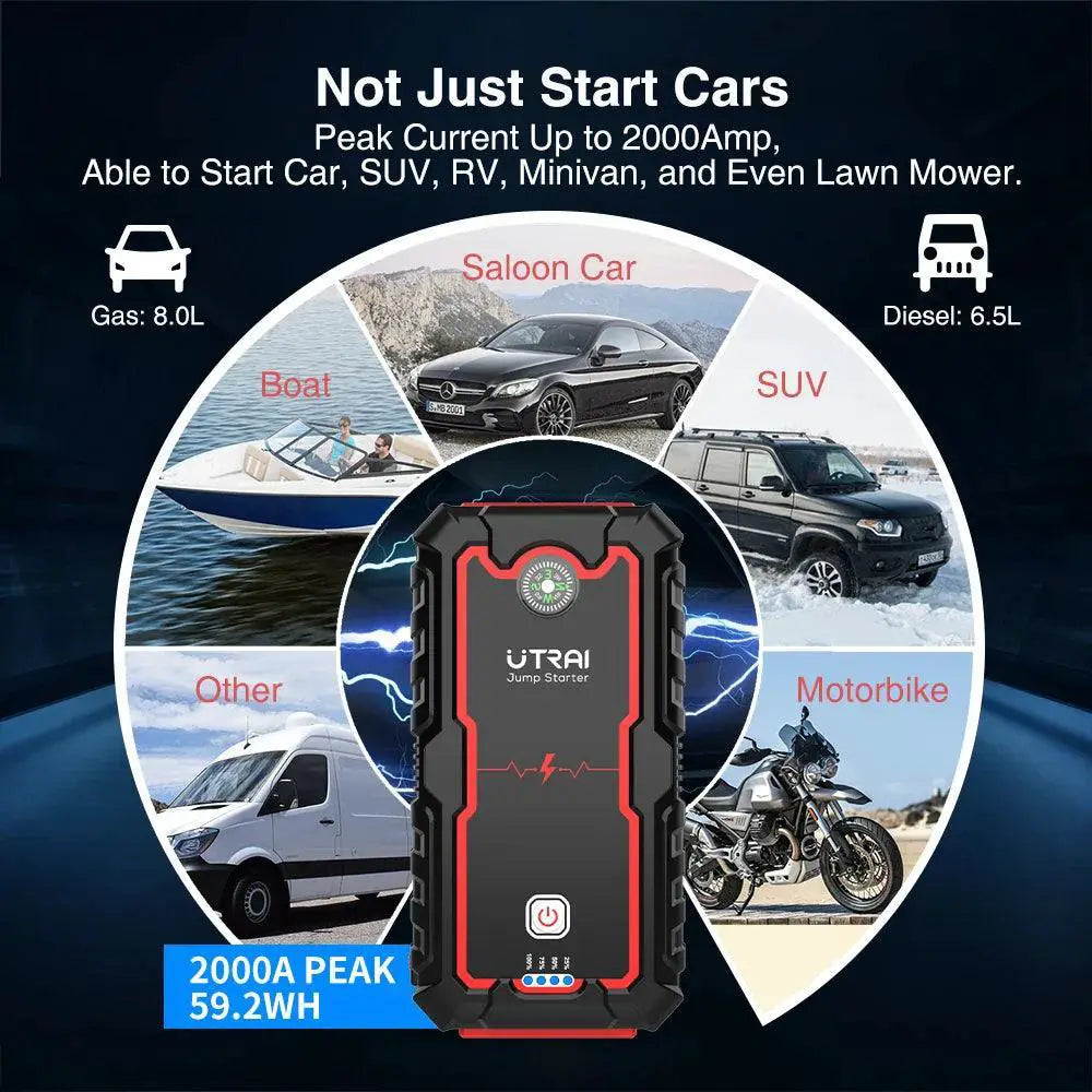 UTRAI 2000A Portable Car Jump Starter And Power Bank