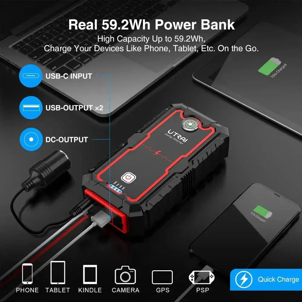 UTRAI 2000A Portable Car Jump Starter And Power Bank
