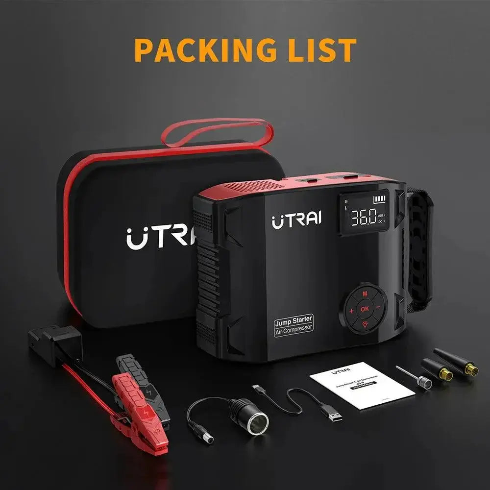UTRAI 4 In 1 Jump Starter Power Bank Air Compressor