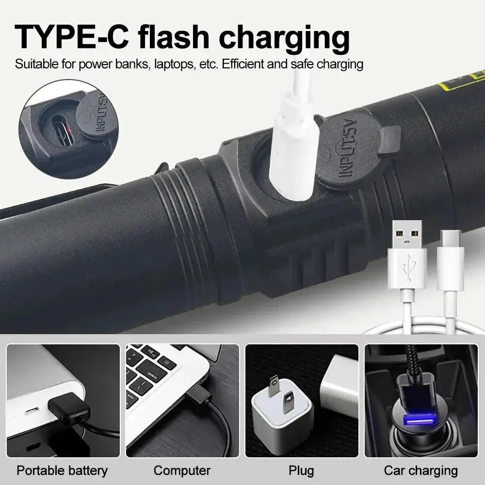 Rechargeable UV Flashlight Blacklight Pet Urine Detection