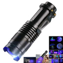 UV LED Blacklight Portable Violet Light Detector Torch 395nm