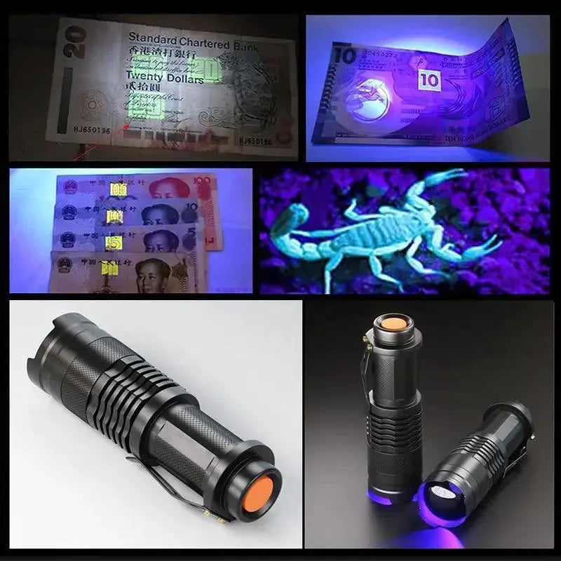 UV LED Blacklight Portable Violet Light Detector 395nm Torch