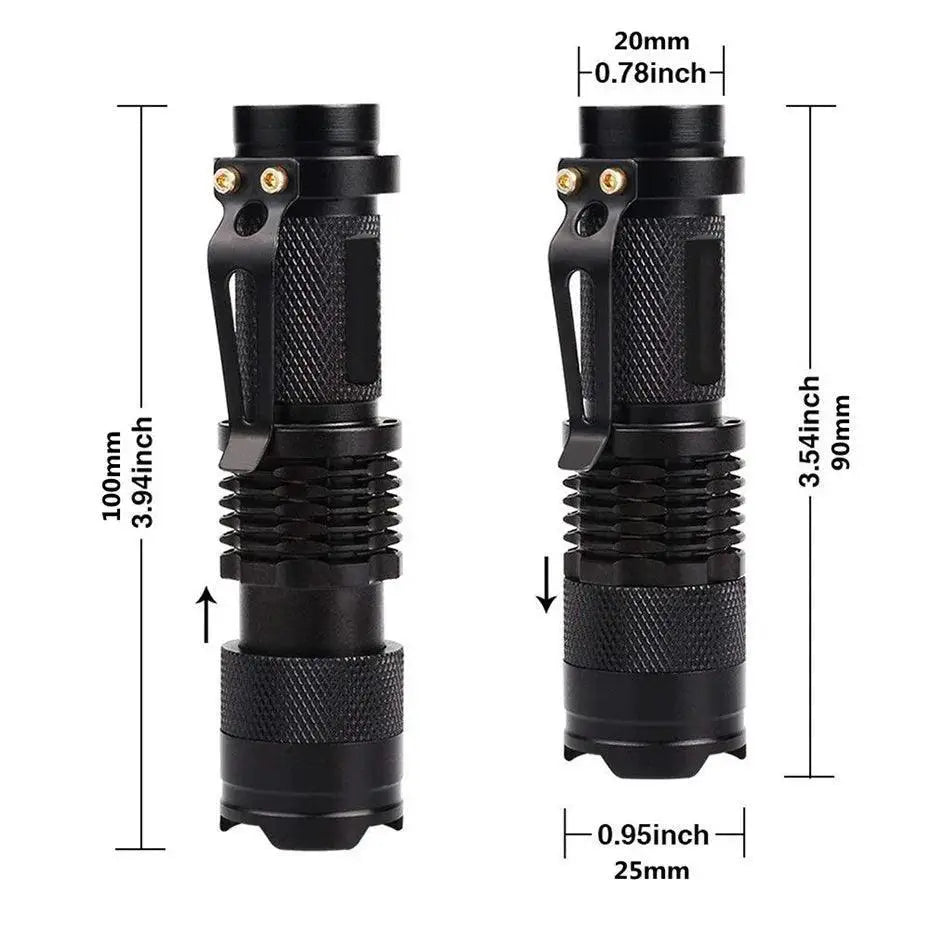 UV LED Mini Zoomable Inspection Torch for Pet Stains