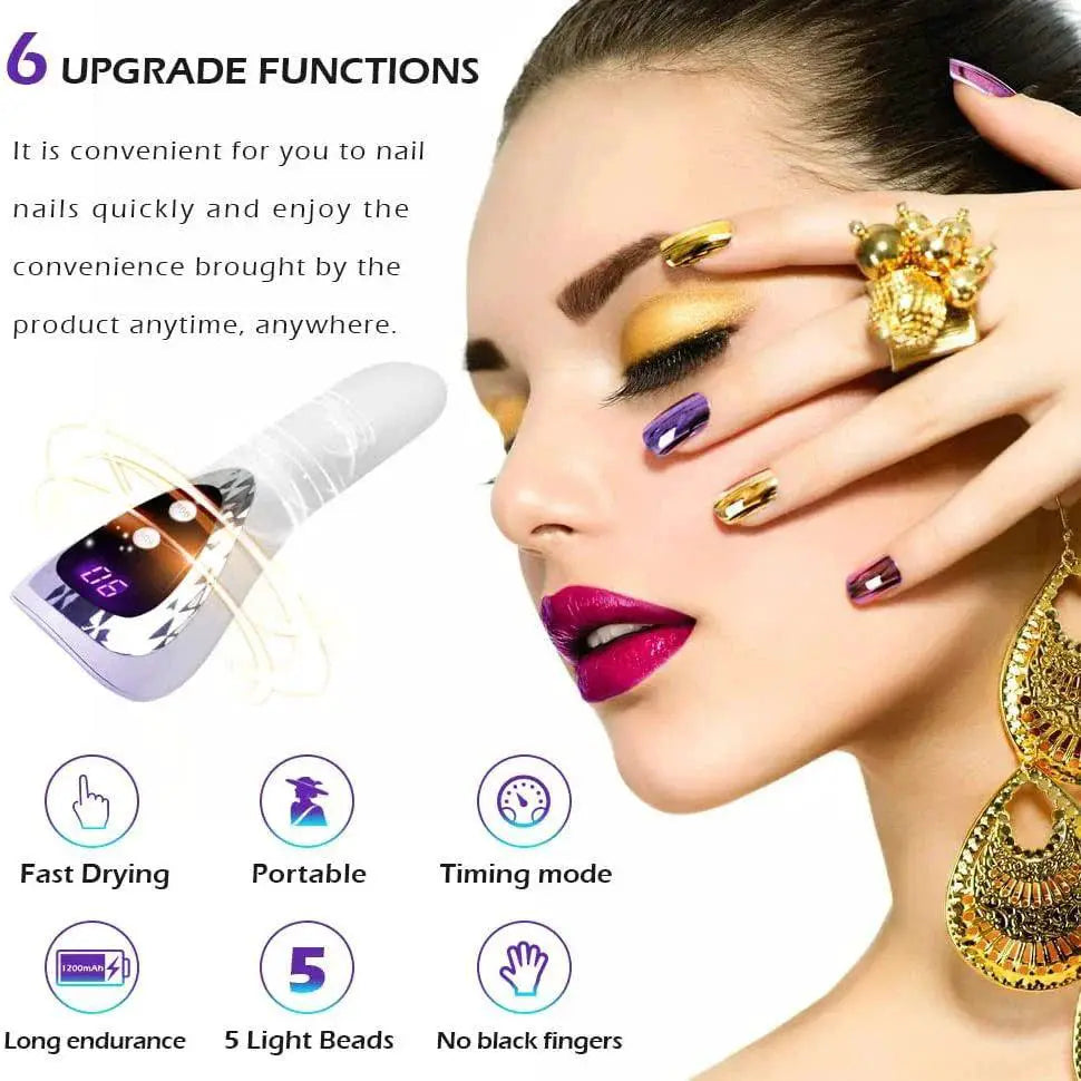 UV LED Nail Dryer Handheld Gel Nail Lamp For Salon