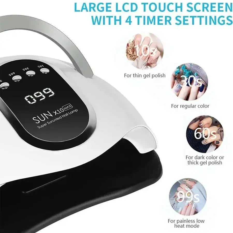 UV LED Nail Drying Lamp Gel Manicure Tool With LCD Screen