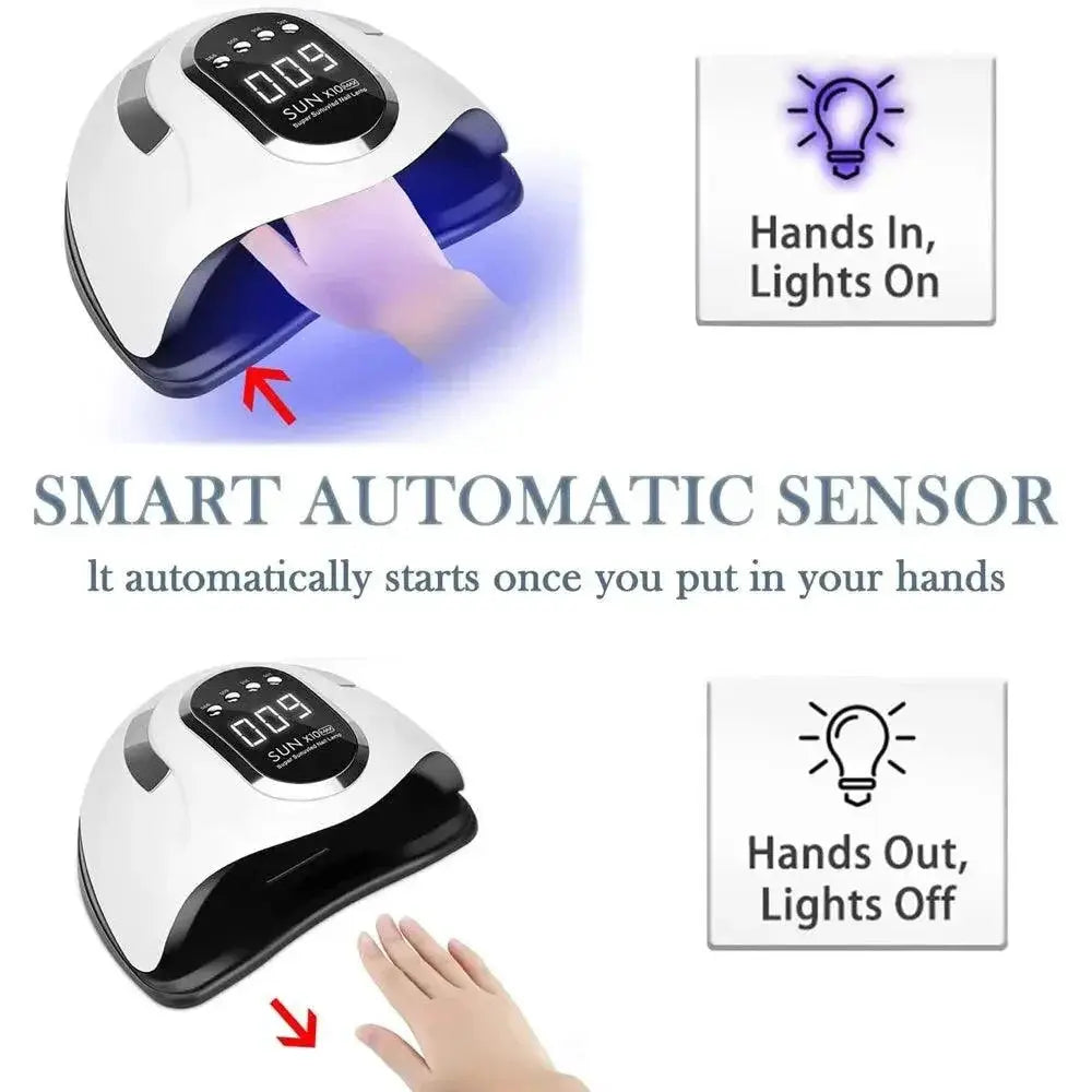 UV LED Nail Drying Lamp Gel Manicure Tool With LCD Screen
