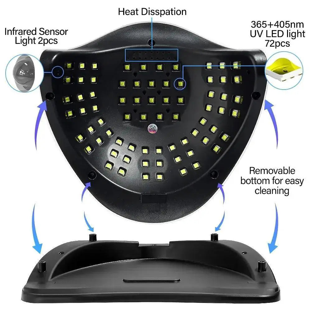 UV LED Nail Lamp Memory Function Gel Polish Dryer Pro