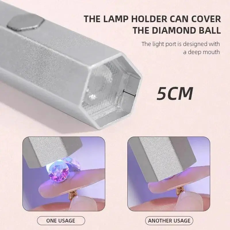 UV Nail Lamp Portable Rechargeable Fast Gel Polish Dryer