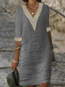 Breathable Linen Dress for Women Summer