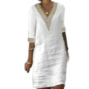 Breathable Linen Dress for Women Summer