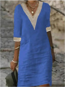 Breathable Linen Dress for Women Summer