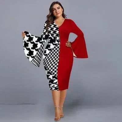 V Neck Striped Sheath Dress Spring Chic Commute Style