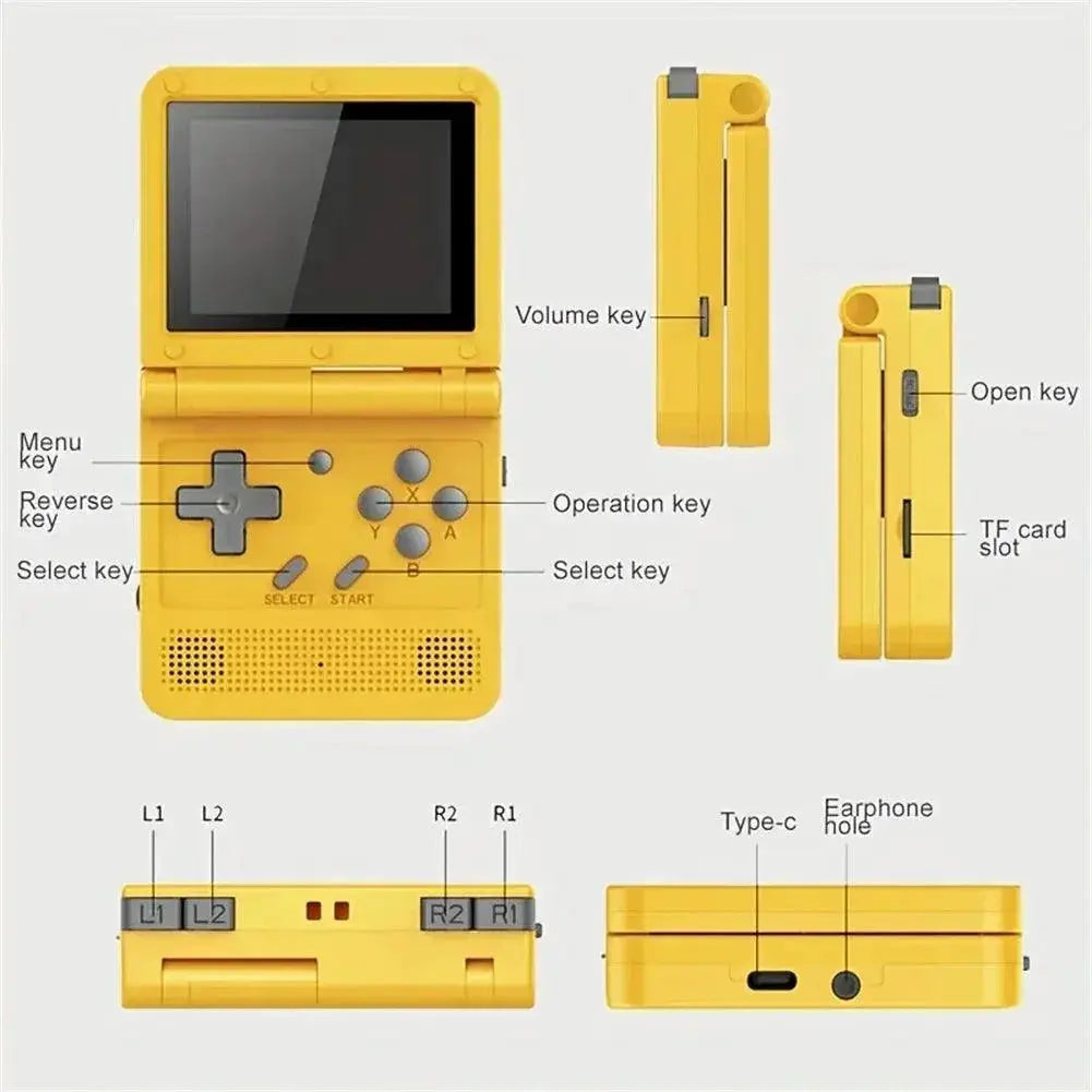 V90 Retro Handheld Game Console With 3 Inch IPS LCD Screen
