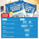 Vacuum Storage Bags Set with Hand-Pump Space Saver Solution