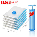 Vacuum Storage Bags Set with Hand-Pump Space Saver Solution