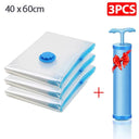 Vacuum Storage Bags Set with Hand-Pump Space Saver Solution
