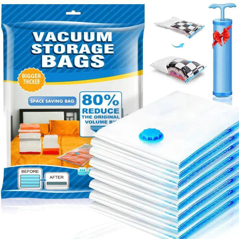 Vacuum Storage Bags Set With Hand Pump Space Saver Solution