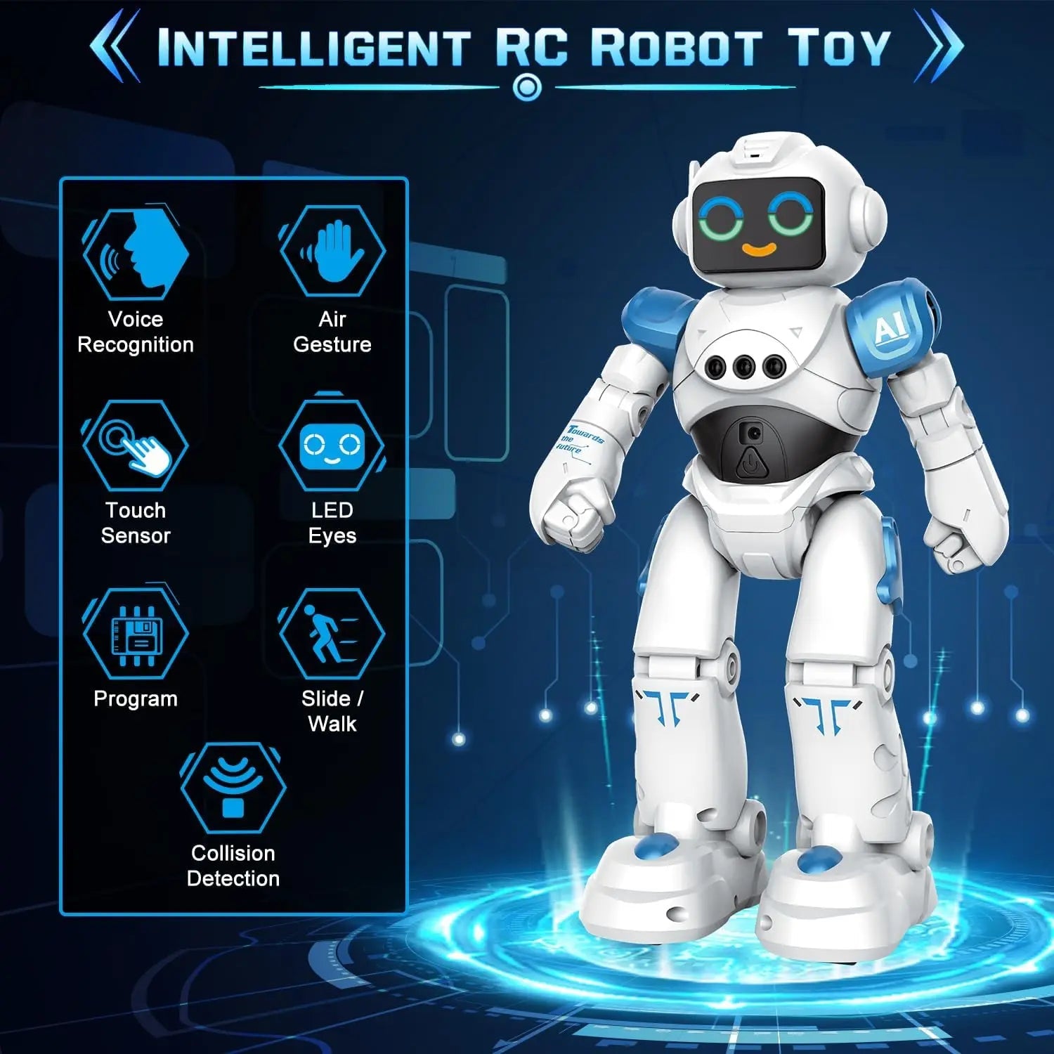 Vatos RC Gesture Sensing Robot Toy With Voice Interaction For Teens And Adults