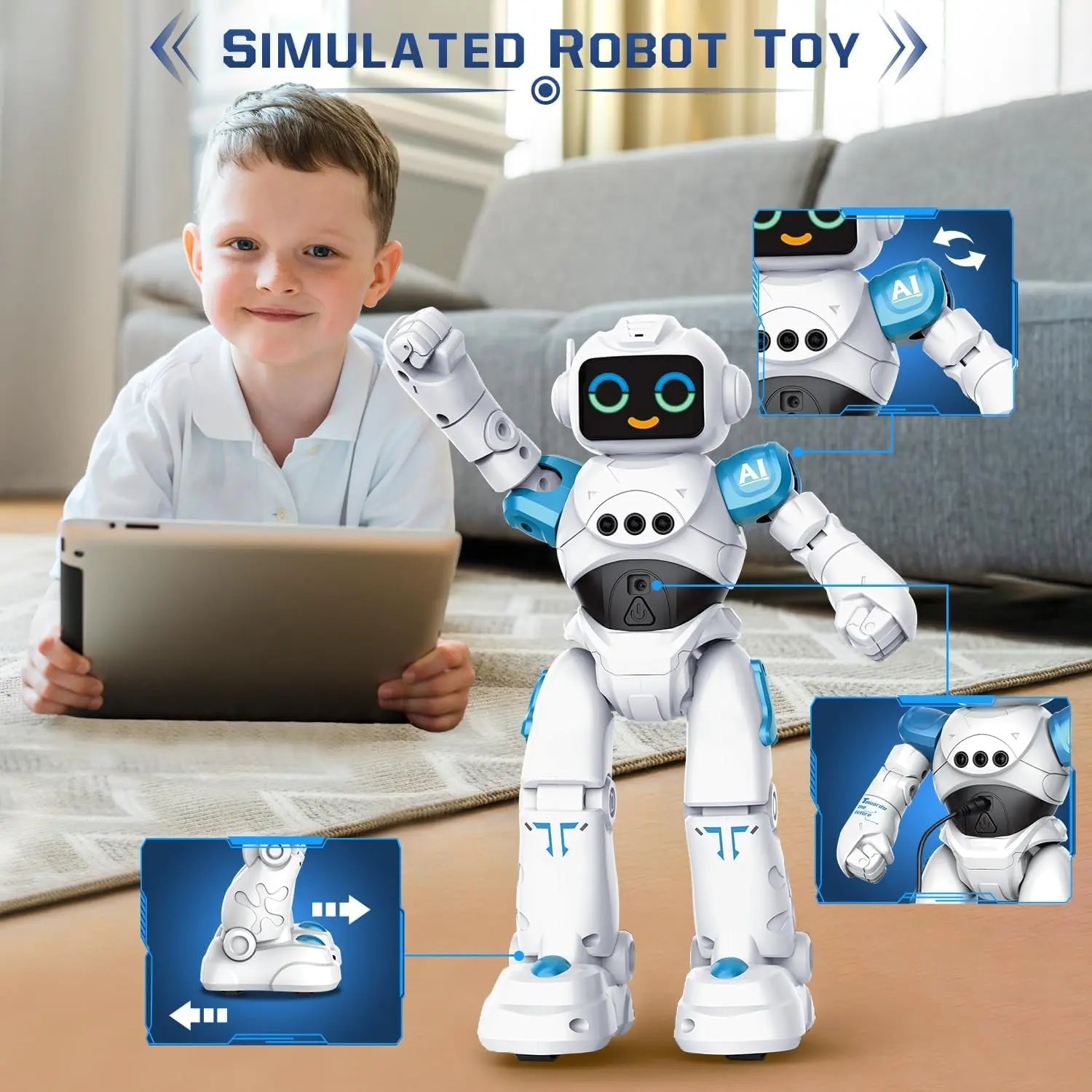 Vatos RC Gesture Sensing Robot Toy With Voice Interaction For Teens And Adults