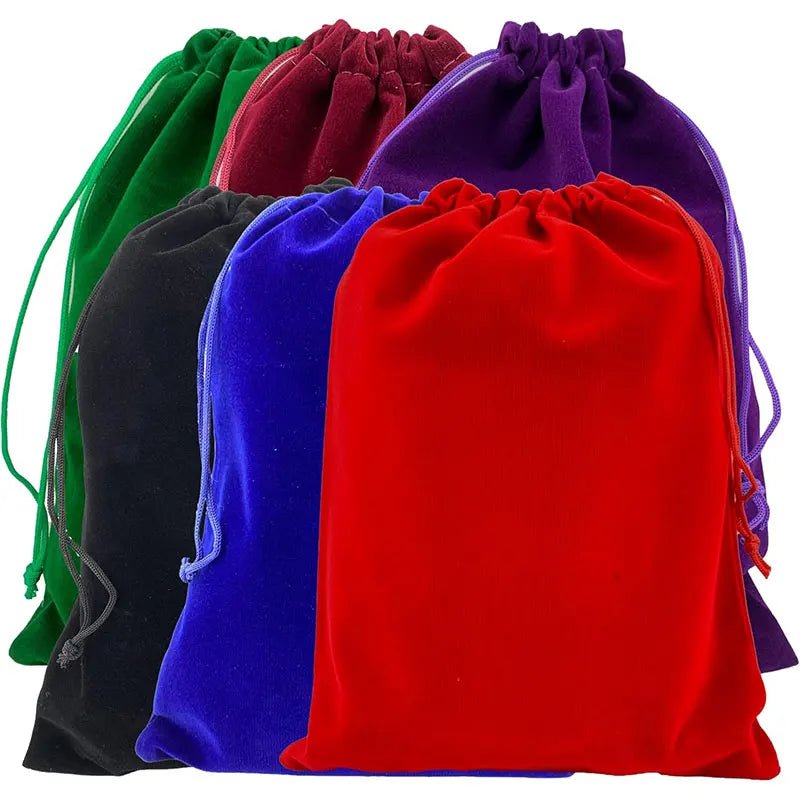 Velvet Drawstring Bags Jewelry Pouches Six Size Set For Weddings Christmas Gifts