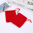 Sleek Velvet Jewelry Pouches for Brides