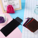 Sleek Velvet Jewelry Pouches for Brides
