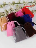 Sleek Velvet Jewelry Pouches for Brides