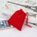 Sleek Velvet Jewelry Pouches for Brides